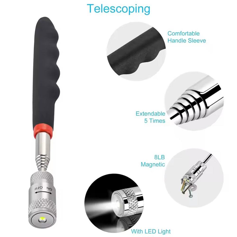 LED 조명이 있는 텔레스코픽 자석 펜, 확장 가능한  - Fishing Rod Travel 리뷰 및 가격