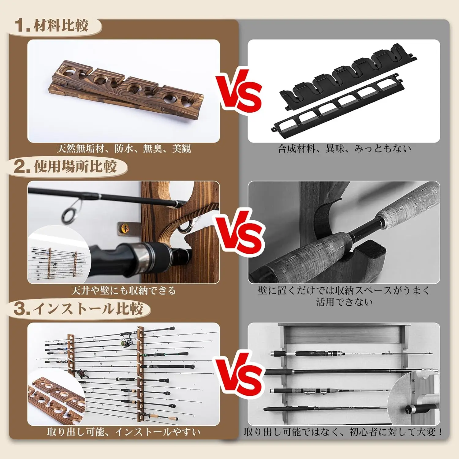 고투어 낚싯대 홀더 8홀 목재 낚싯대 벽걸이형 고품질  - Fishing Rod Rack 리뷰 및 가격