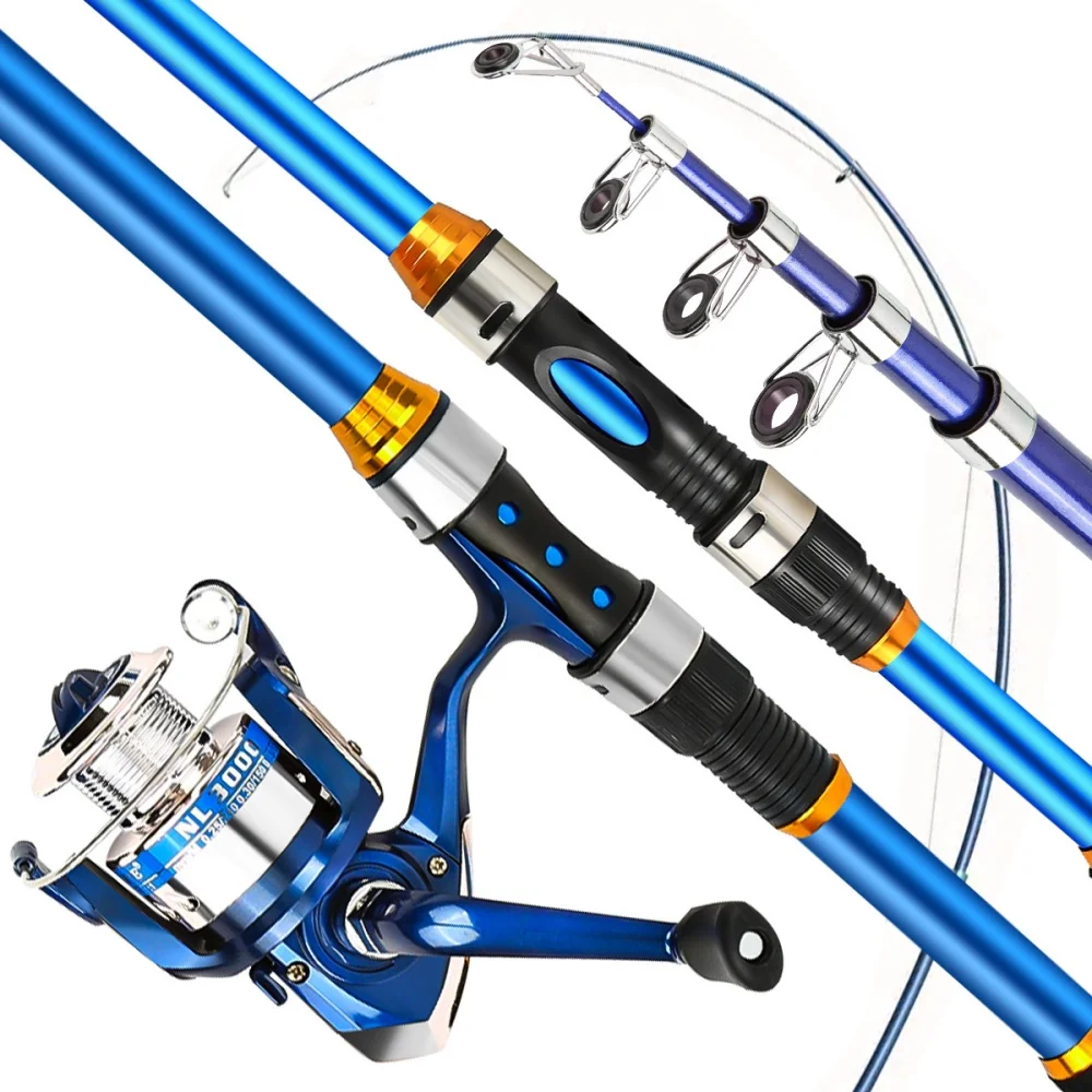 릴 및 액세서리가 포함된 2.1-3.6M 텔레스코픽 유 - Fishing Rod Spinning 리뷰 및 가격