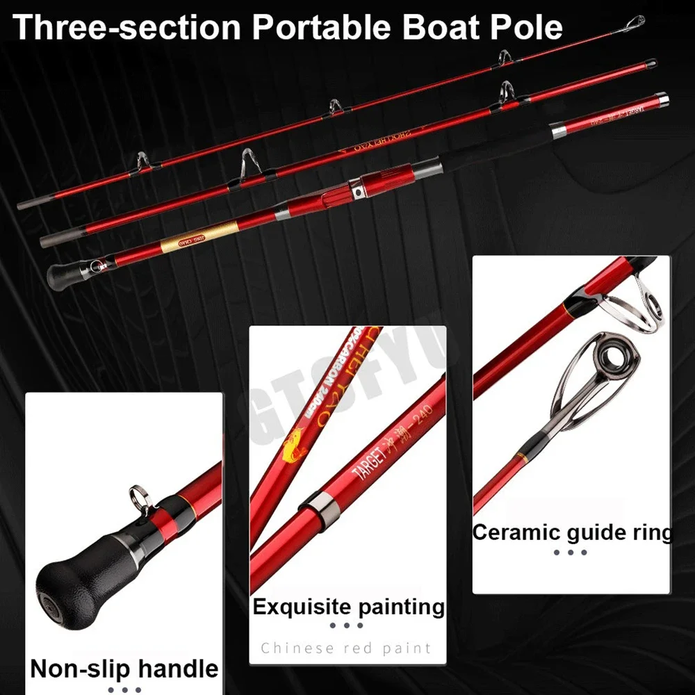 1.8M 2.1M 2.4M 휴대용 3피스 낚싯대 여행용 - Fishing Rod Surf 리뷰 및 가격