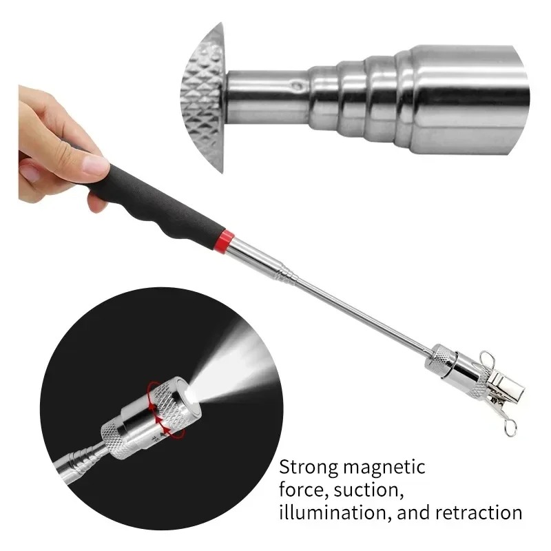 LED 라이트가 있는 텔레스코픽 자석 펜 확장 가능한  - Fishing Rod Travel 리뷰 및 가격